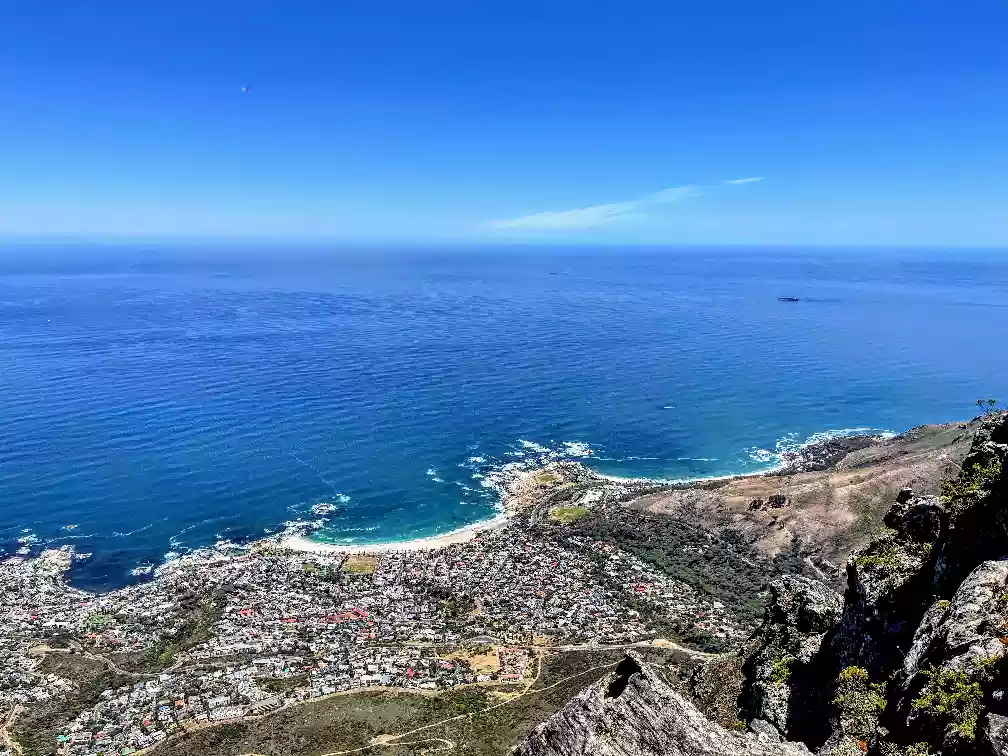 Camps Bay as seen from Table Mountain
