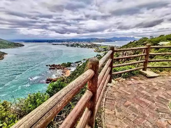 Lookout structure overlooking the Knysna lagoon mouth entries