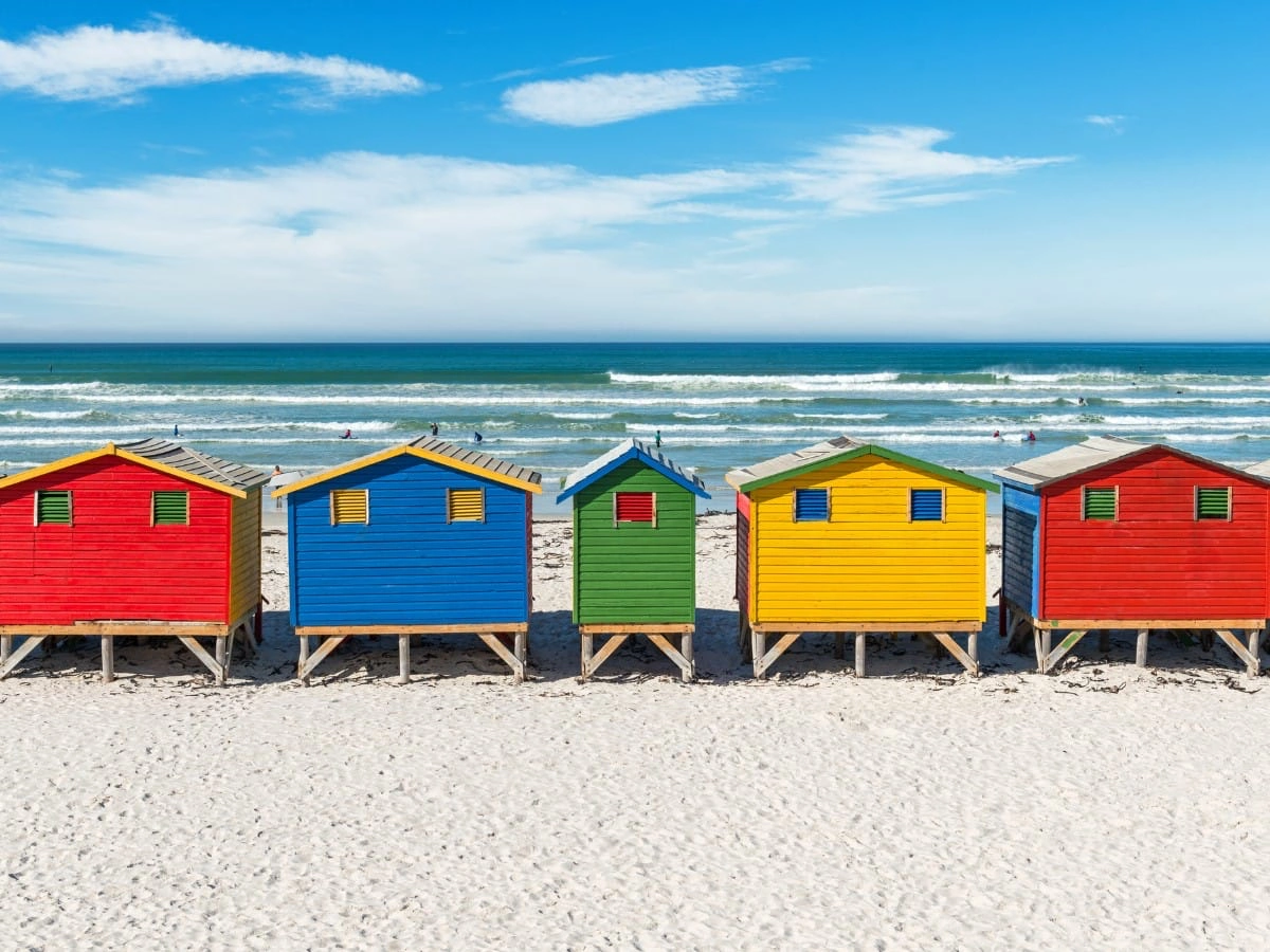 Muizenberg Beach colorful beach houses