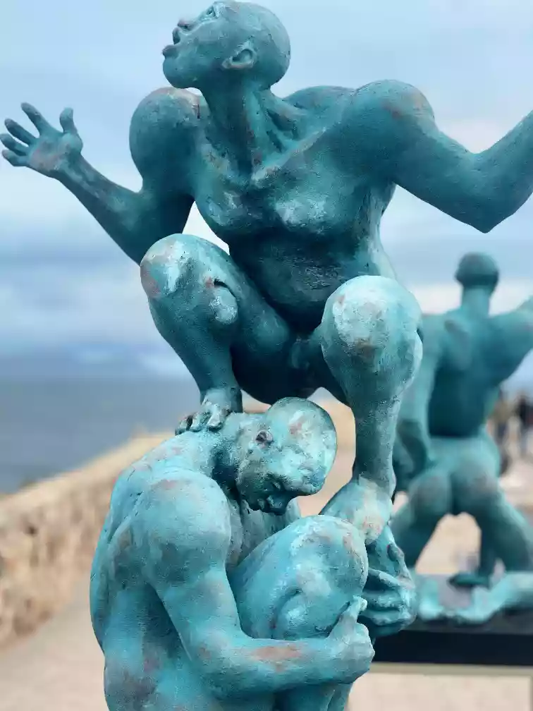 Thanksgiving sculptures at Hermanus Cliff Path